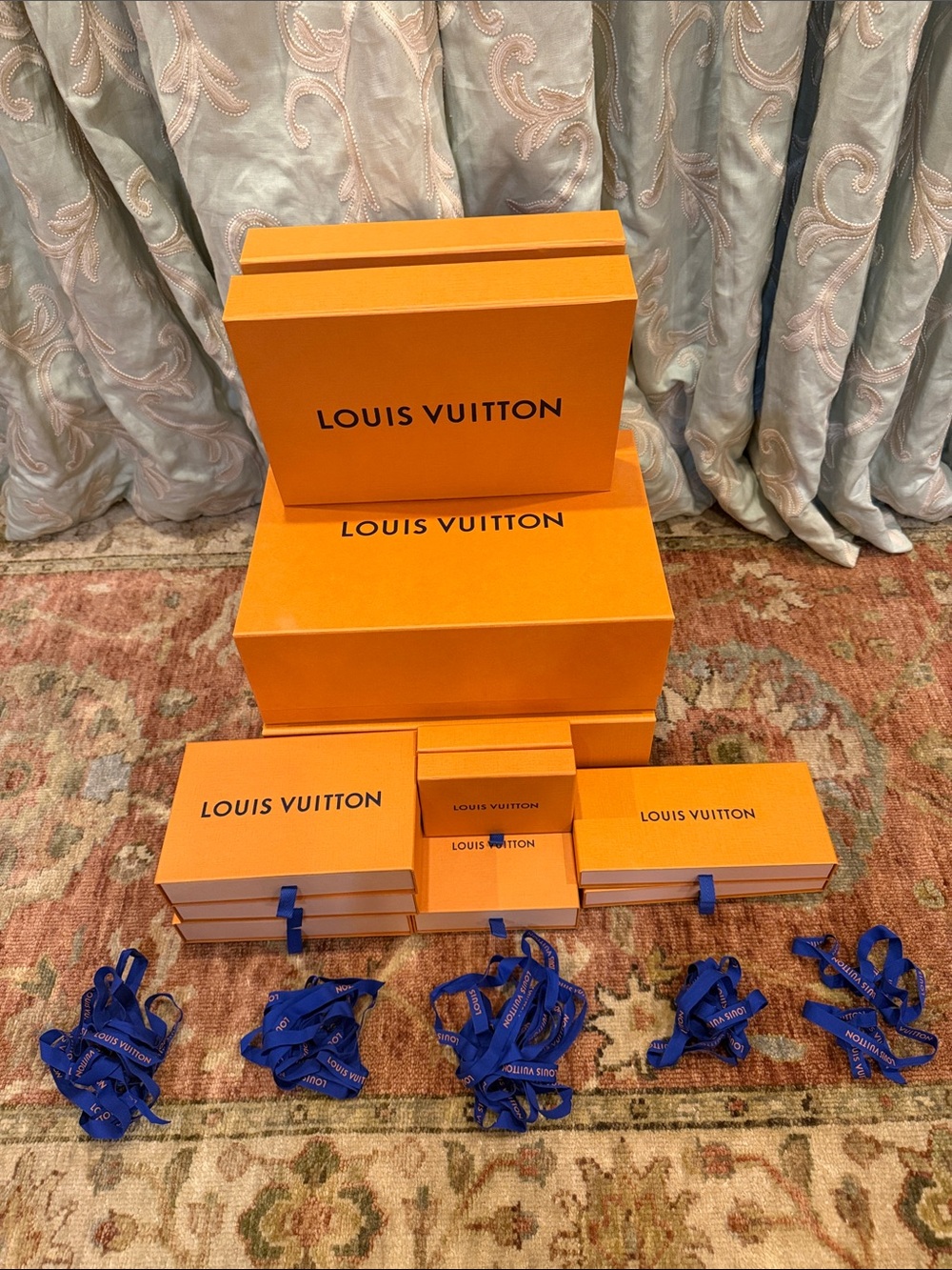 Louis Vuitton Orange and Blue Luxury Gift Box Collection